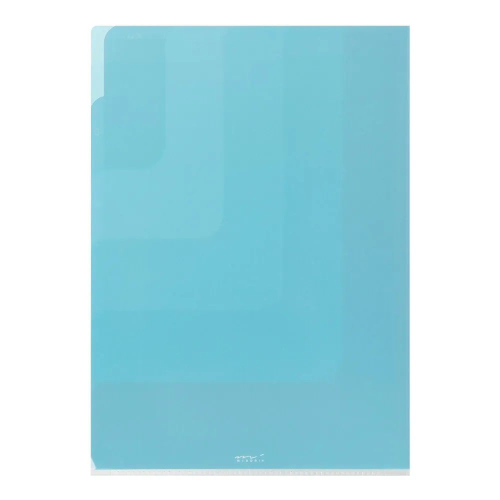 2 WAY TURQUOISE Midori A4 5 Pocket Clear Folder MD Folder Water Resistant Folder | 310mm X 221mm