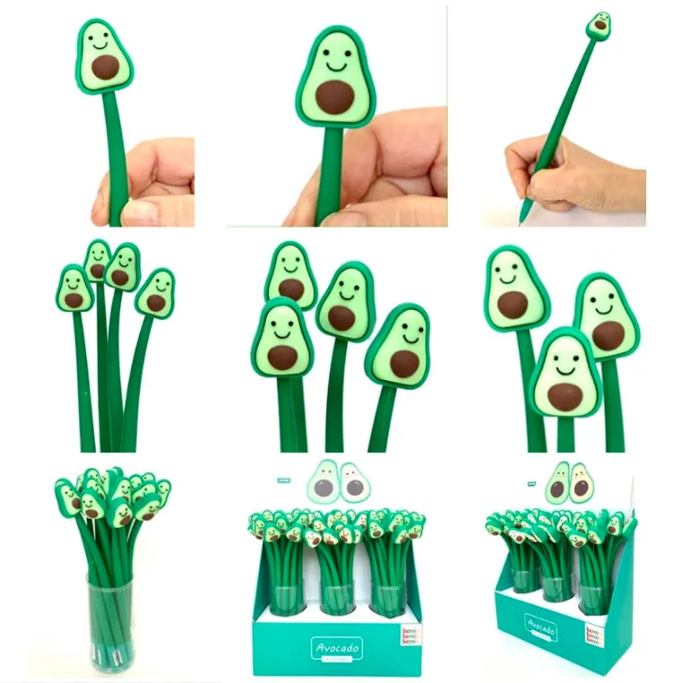 22375 AVOCADO WIGGLE BUDDY GEL PEN-48