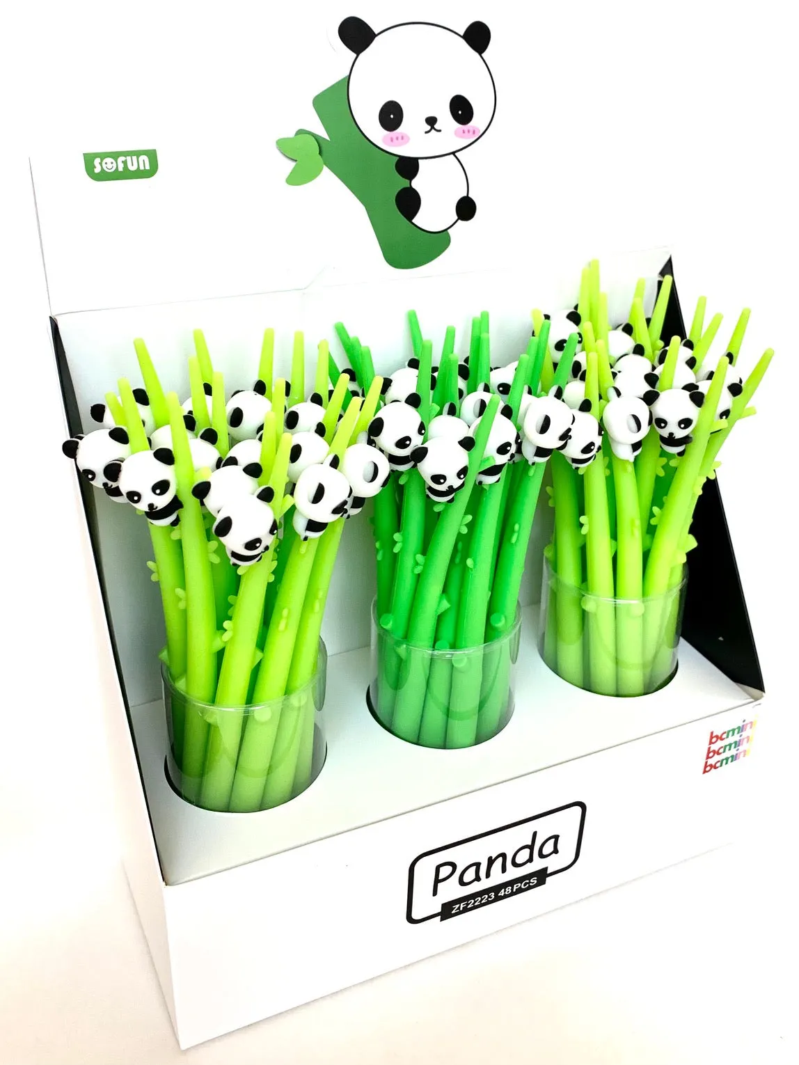 22389 PANDA BAMBOO WIGGLE GEL PEN-48