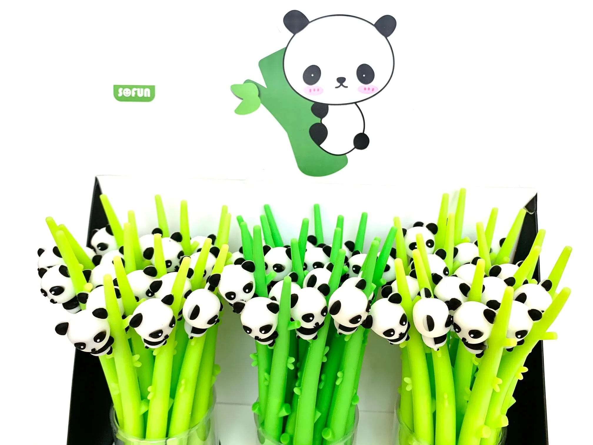 22389 PANDA BAMBOO WIGGLE GEL PEN-48