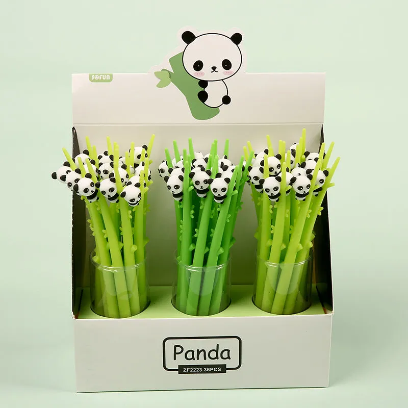 22389 PANDA BAMBOO WIGGLE GEL PEN-48