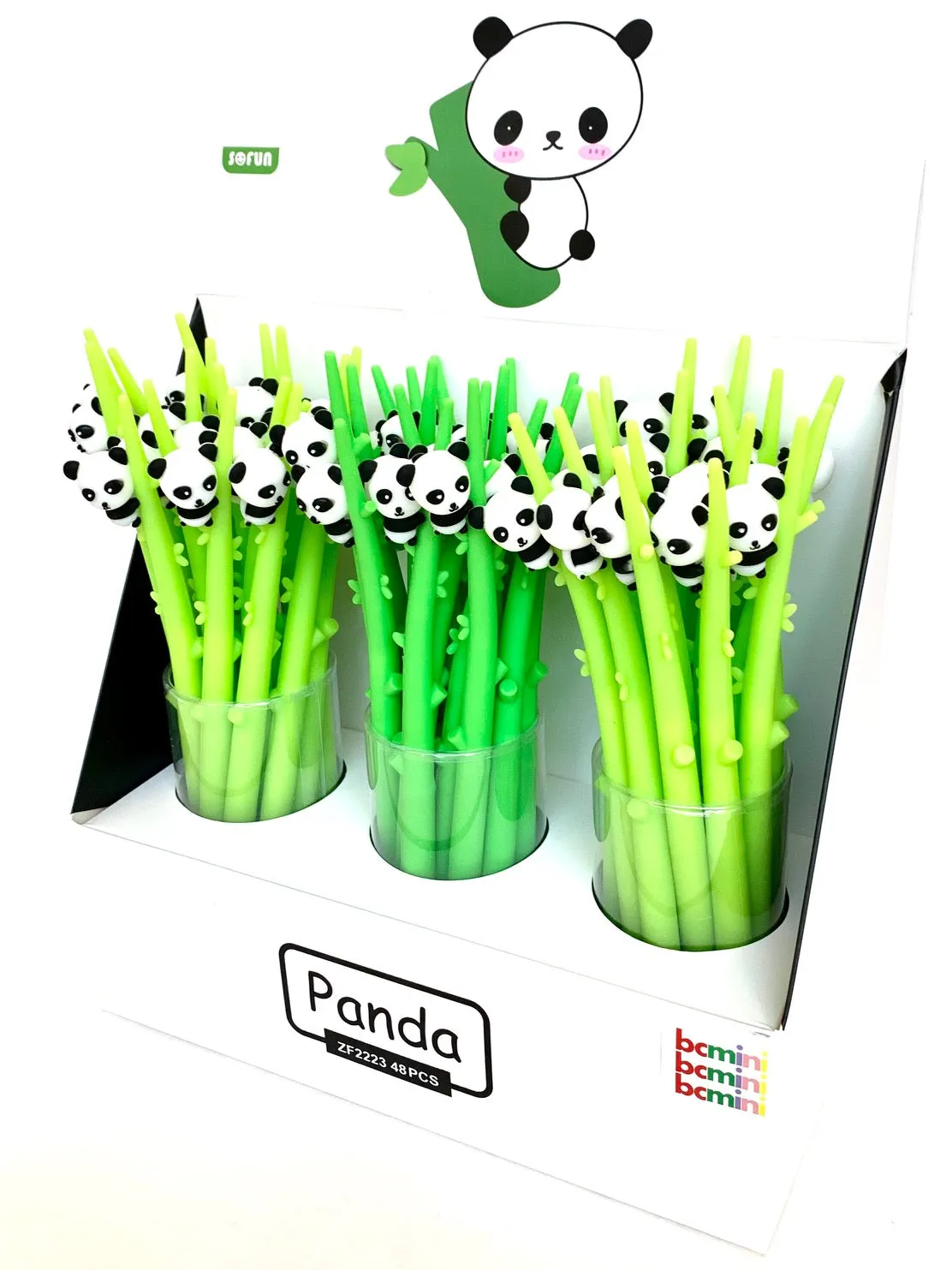 22389 PANDA BAMBOO WIGGLE GEL PEN-48