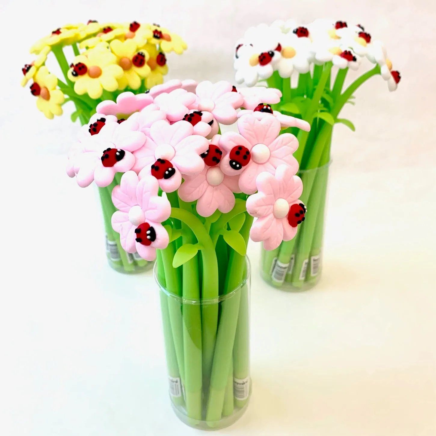 22430 LADYBUG DAISY FLOWER WIGGLE GEL PEN-48