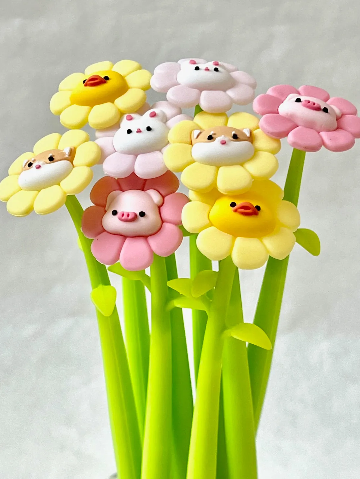 225932 FLOWERING ANIMALS GEL PEN-8