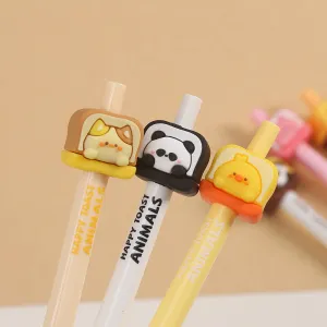 22605 HAPPY TOAST ANIIMALS RETRACTABLE GEL PEN-36