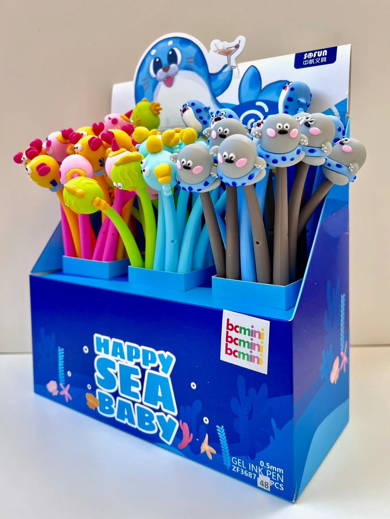 22624 HAPPY SEA ANIMALS GEL PEN-48