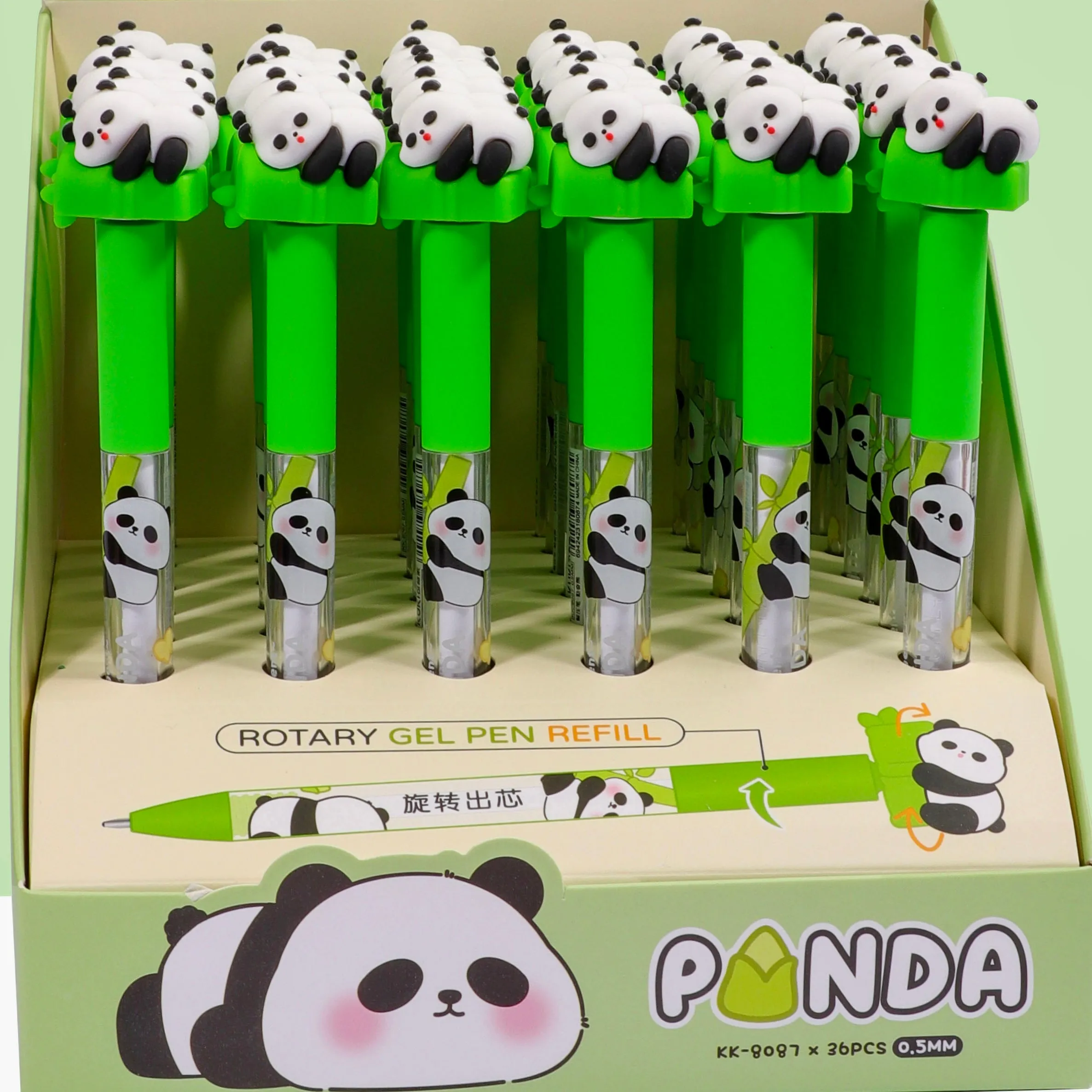 22632 PANDA SPINNING GEL PEN-36