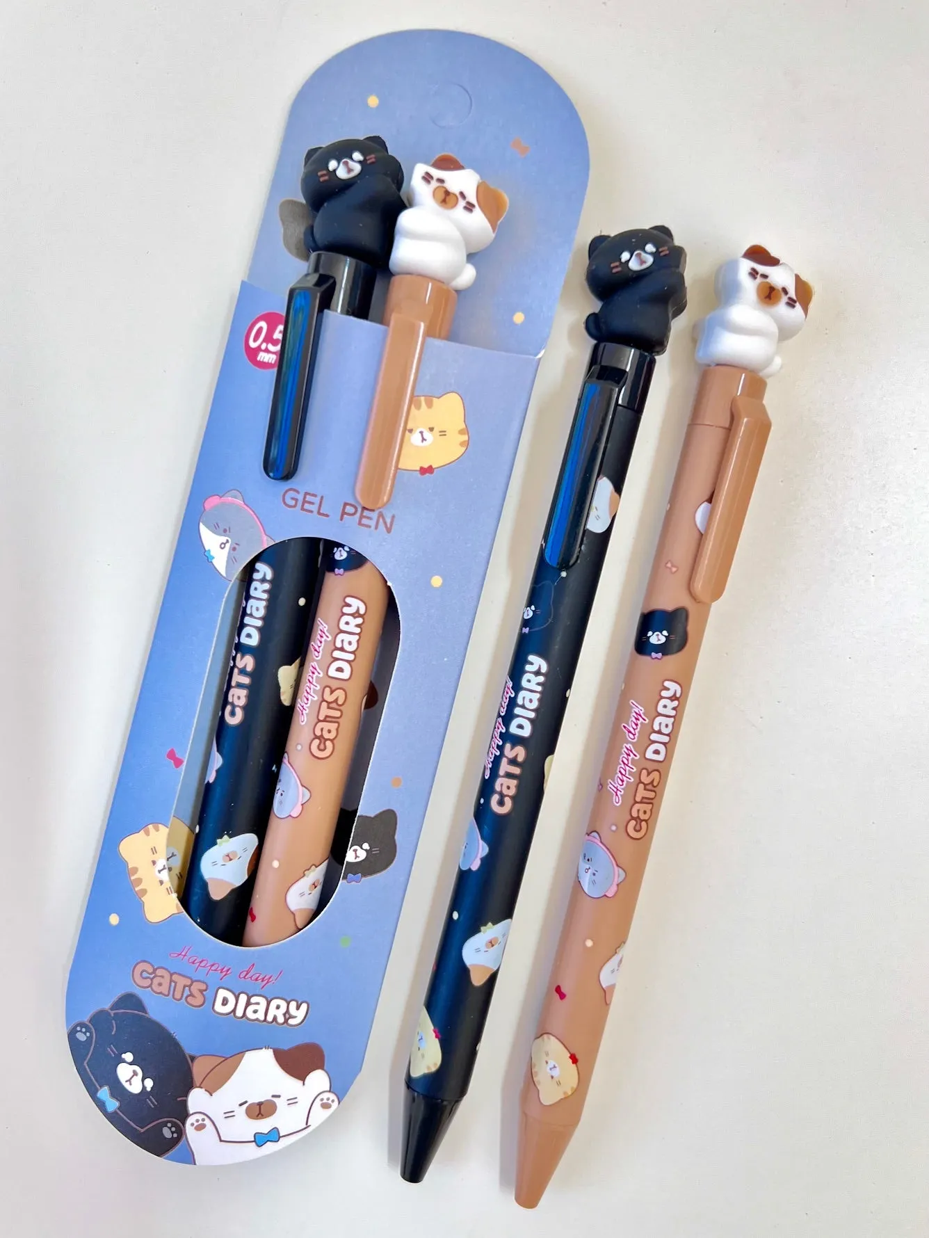 22642 CAT DIARY DOUBLE PACK GEL PEN-24