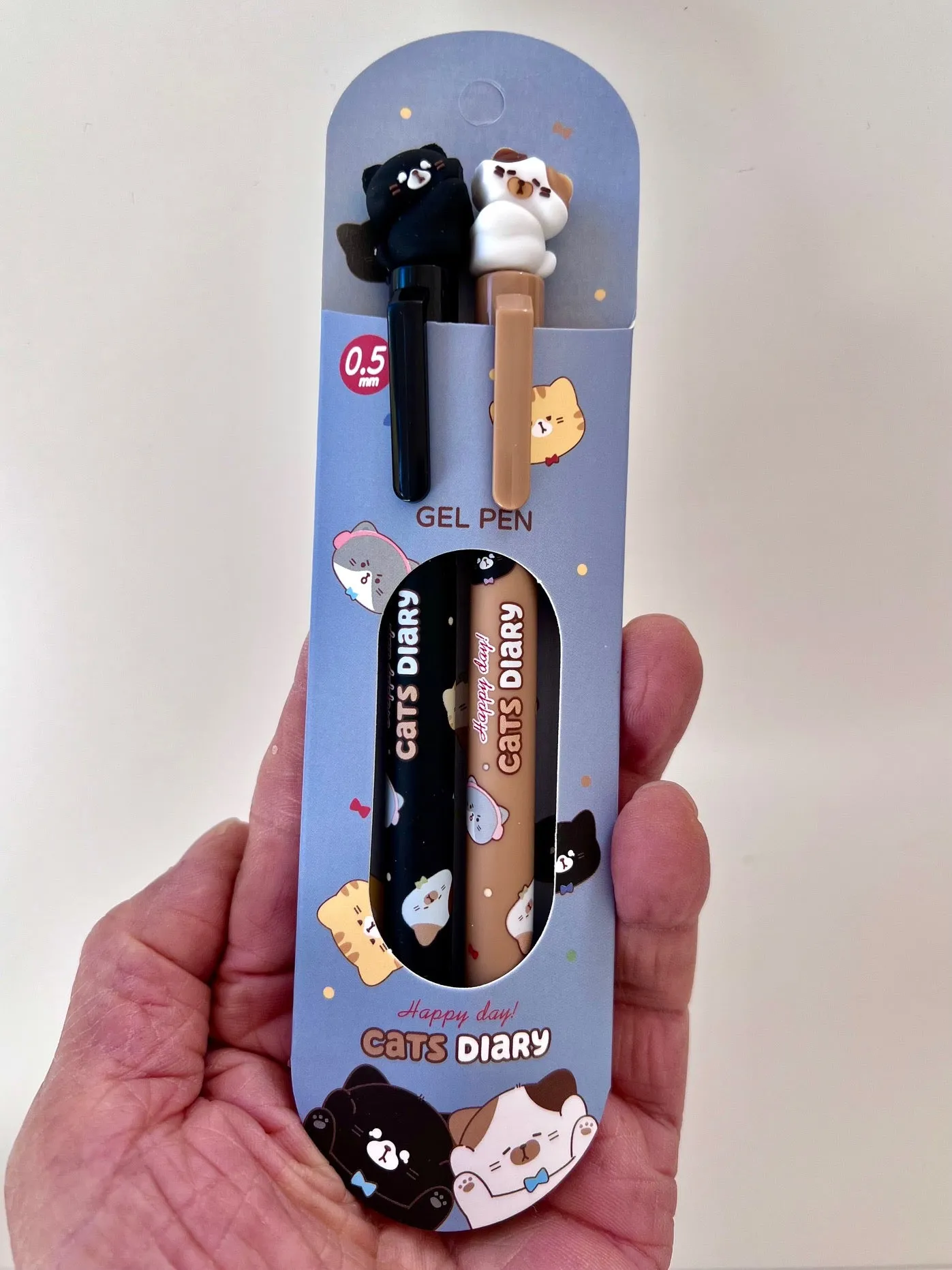 22642 CAT DIARY DOUBLE PACK GEL PEN-24