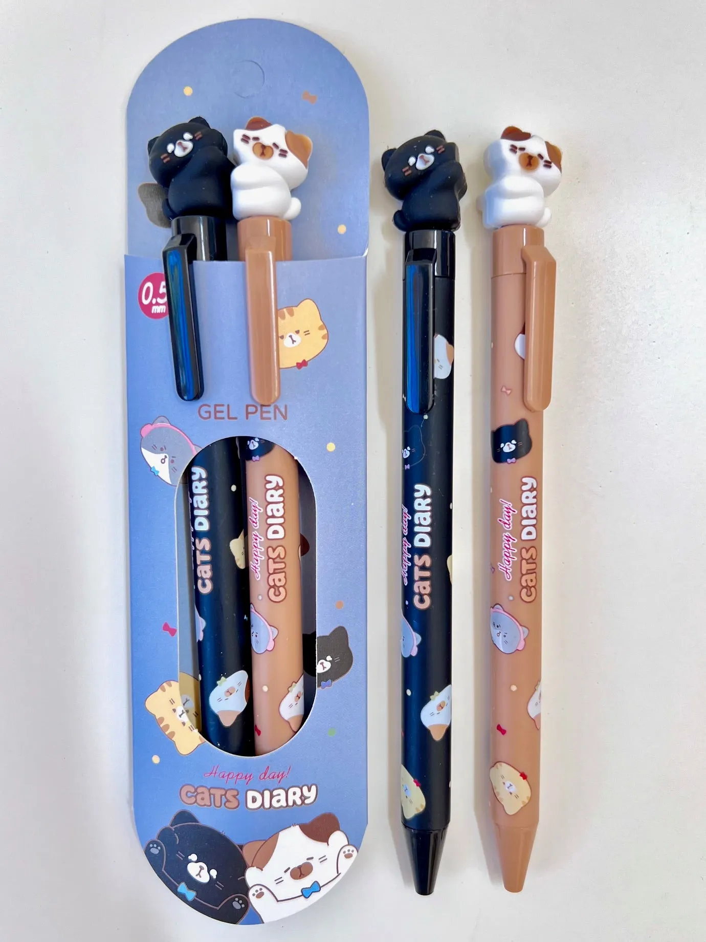 22642 CAT DIARY DOUBLE PACK GEL PEN-24