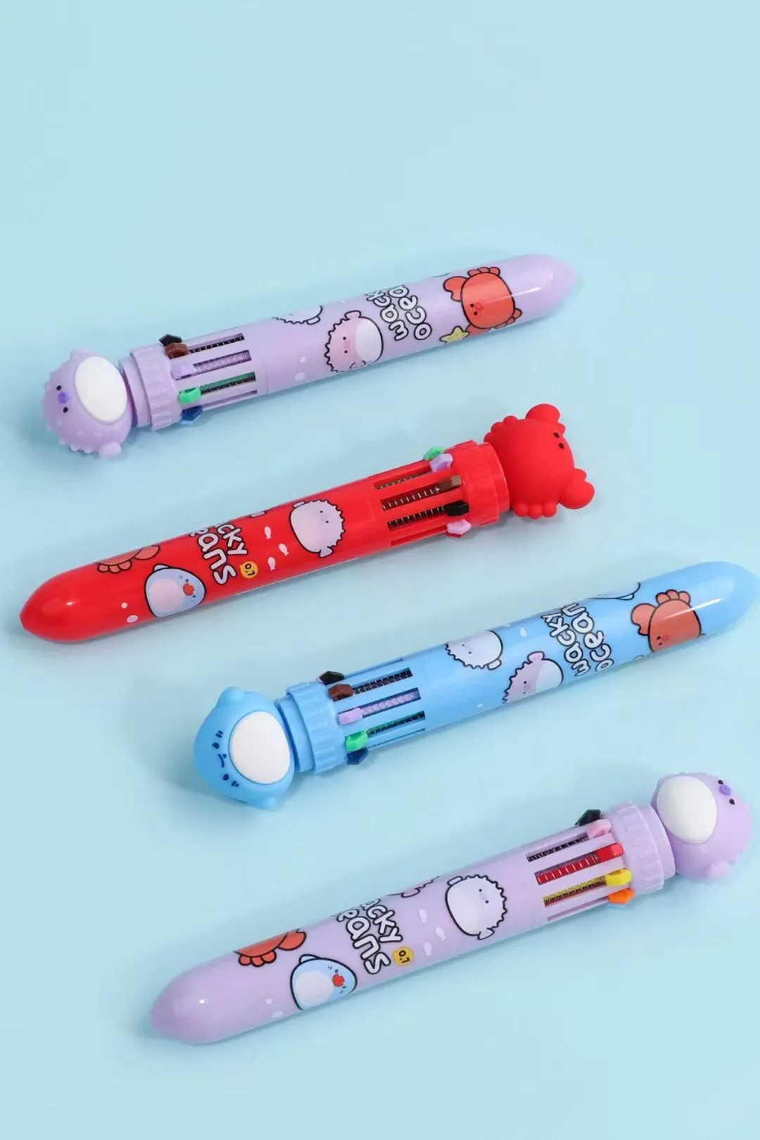 23007 OCEAN ANIMALS 10-COLOR RETRACTABLE BALL PEN-36