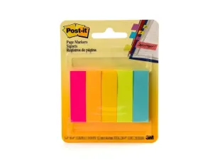 3M Post-it Page Markers Assorted Colors 670-5AF 5pads/pack