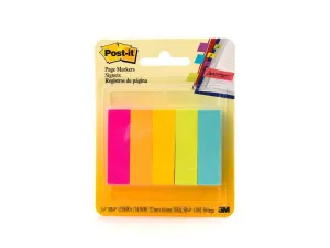 3M Post-It Page Ultra Markers Ultra Colors 670-5AN, 5 Pads-Pack, 100 Sheets/Pad