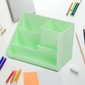 4521 Stationary Holder Desk Organizer Space Saver Storage Stand Pen, Pencil Holder Multi Compartments Stationery Holder ( Color Box )