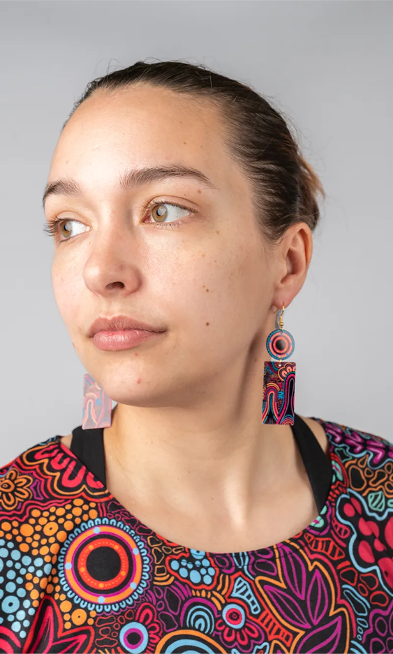 Aboriginal Art Earrings Knowledge Holders