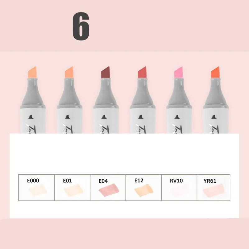 Alcohol-Based Marker Set - Touch Mark Skin Tones