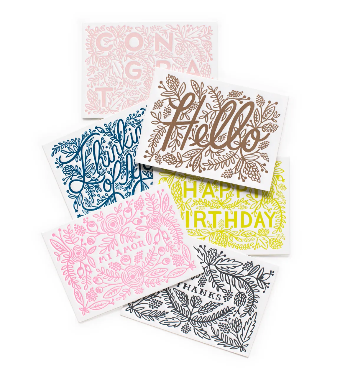 Assorted Letterpress Boxed Note Cards by Rifle Paper Co.