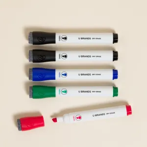 Bold & Bright Dry Erase Markers, 5 CT Assorted Colors