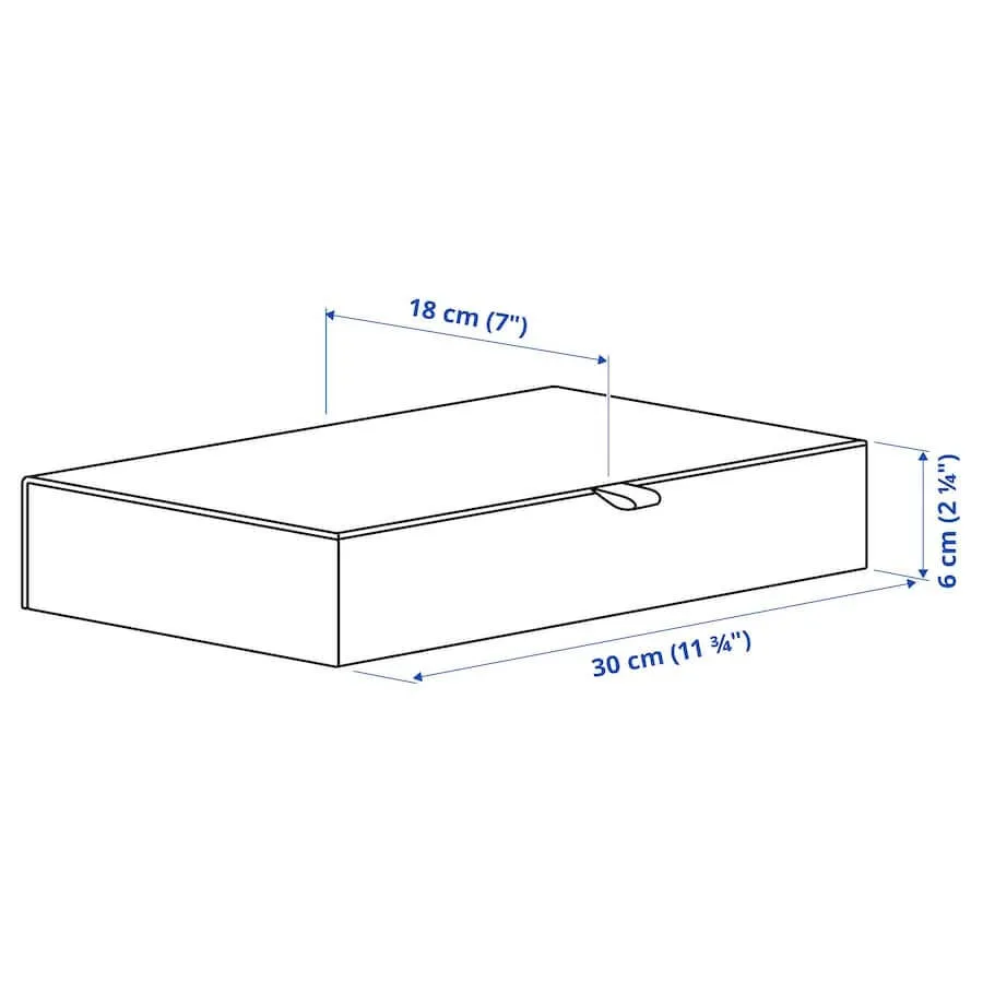 Box with compartments Ikea Ragodling 30x18x6 cm, beige