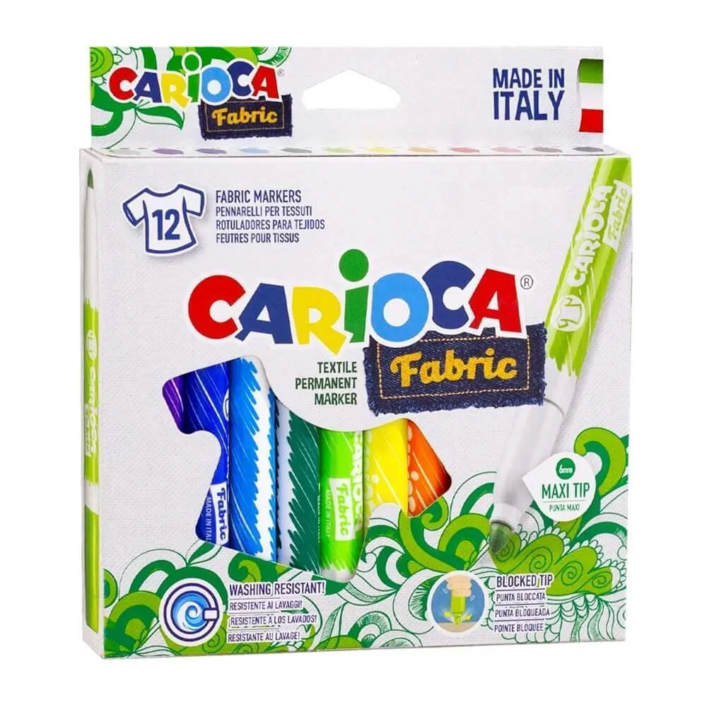 Carioca Fiber Pens Fabric - 12 Colors