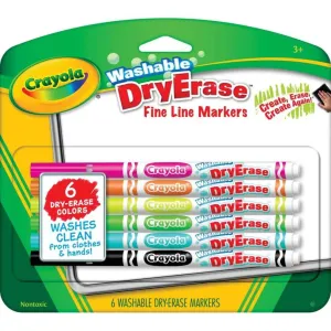 Crayola Washable Dry Erase Markers 6 Color