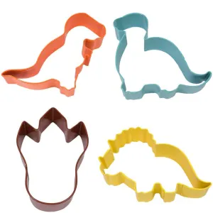 Dinosaur Color Cookie Cutters 4pc Set