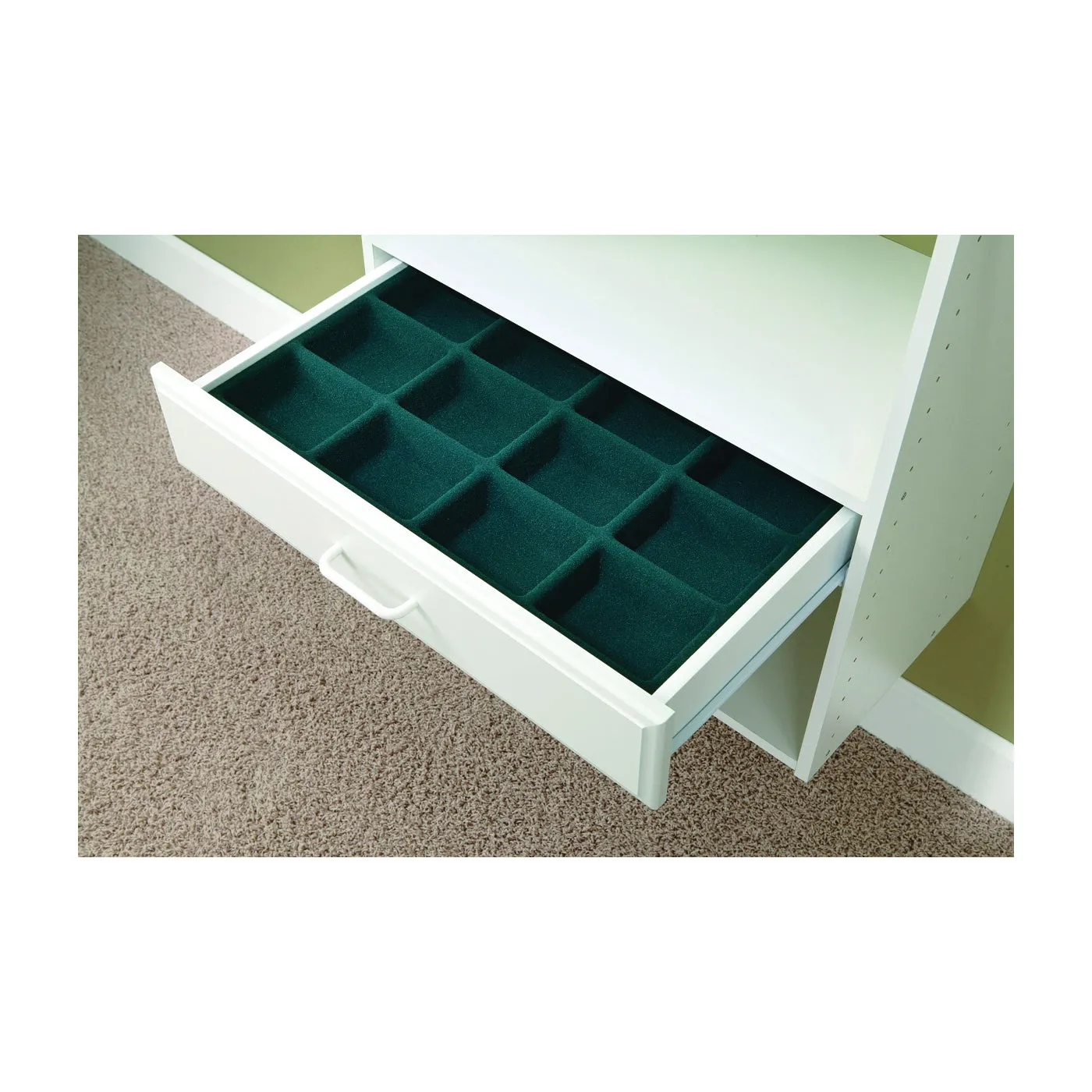 Easy Track RJ2403 Jewelry and Hosiery Tray, 21-1/2 in OAL, 12-3/4 in OAW, 2-1/4 in OAD