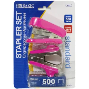 Fancy Stapler Set Pink