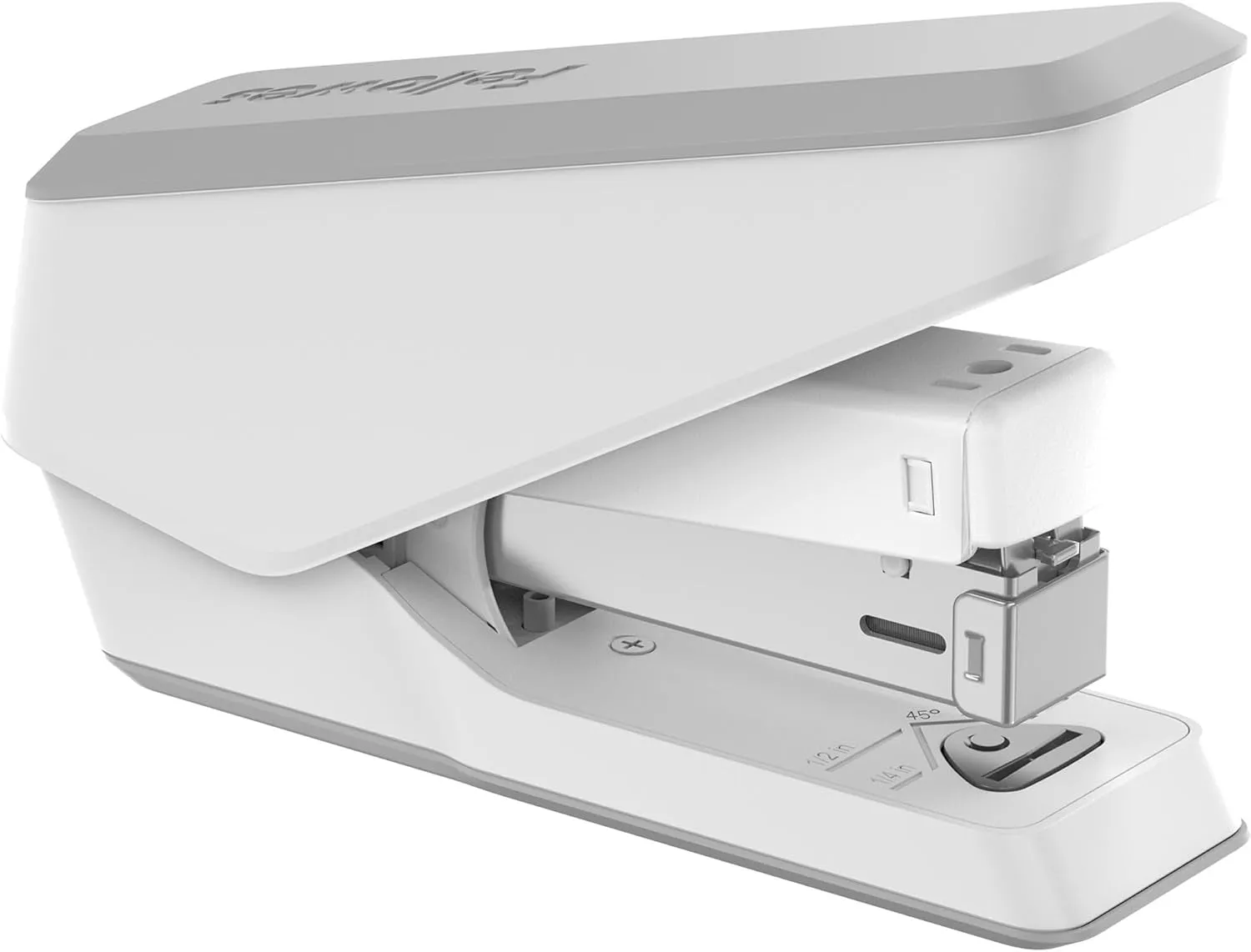 Fellowes LX840 Easypress Office Stapler, Effortless One-Touch Small Stapler for Classroom, Home and Office, Holds Half Strip of Staples, 25 Sheet Capacity, White