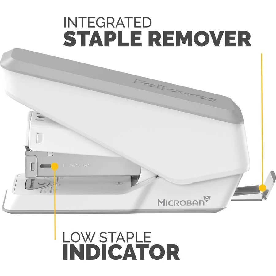 Fellowes Lx840 Half Strip Easy Press Stapler White