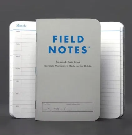 Field Notes Index: Ledger &amp; Date Books with receipt pockets - set of 2