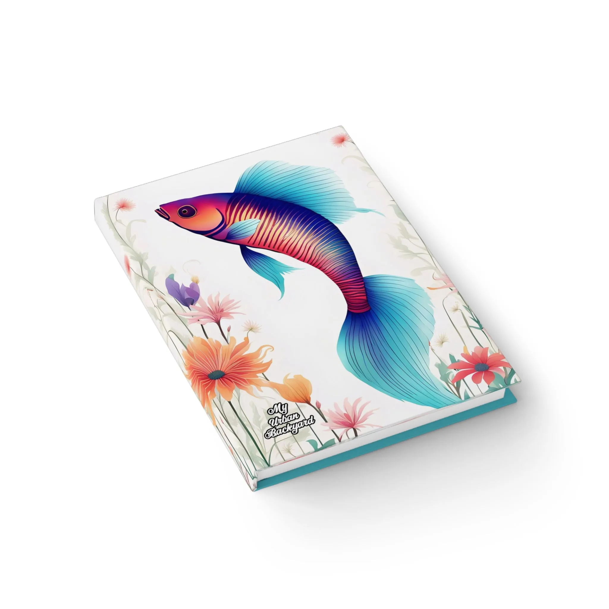 Fish with Flowers, Hardcover Notebook Journal - Write in Style