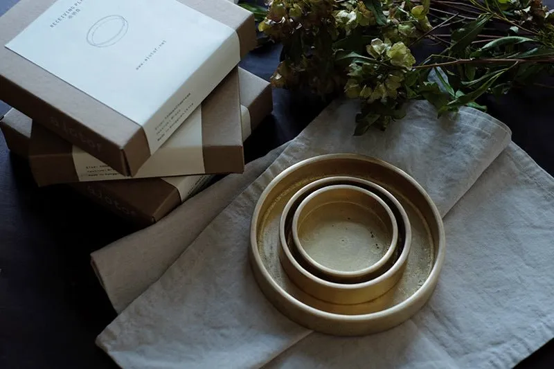 Handmade Round Brass Trays