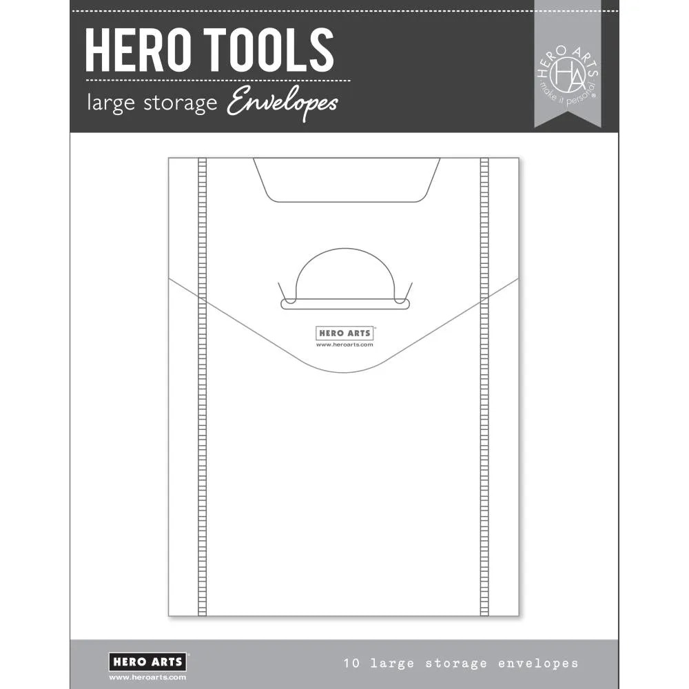 Hero Arts Storage Envelopes 7"X9" 10 pack - Large