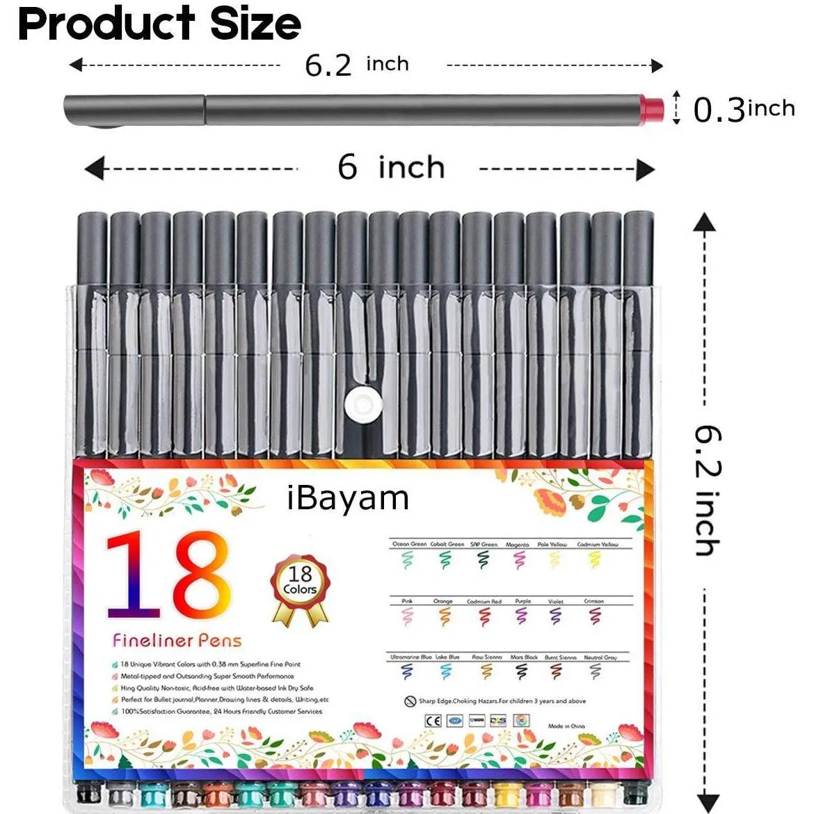 iBayam Colored Pens Fine Point Markers