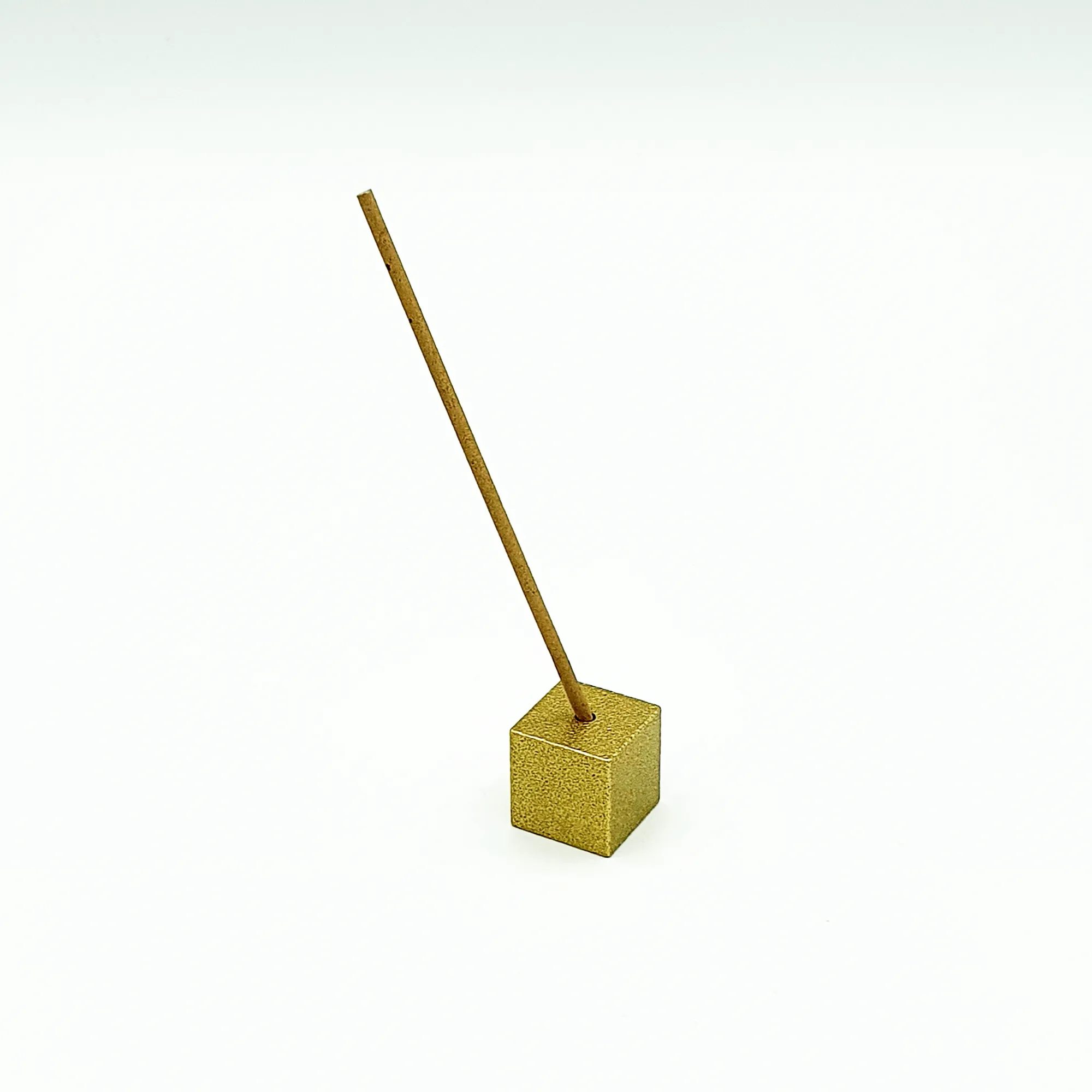 Incense Holder - Cube Gold Large