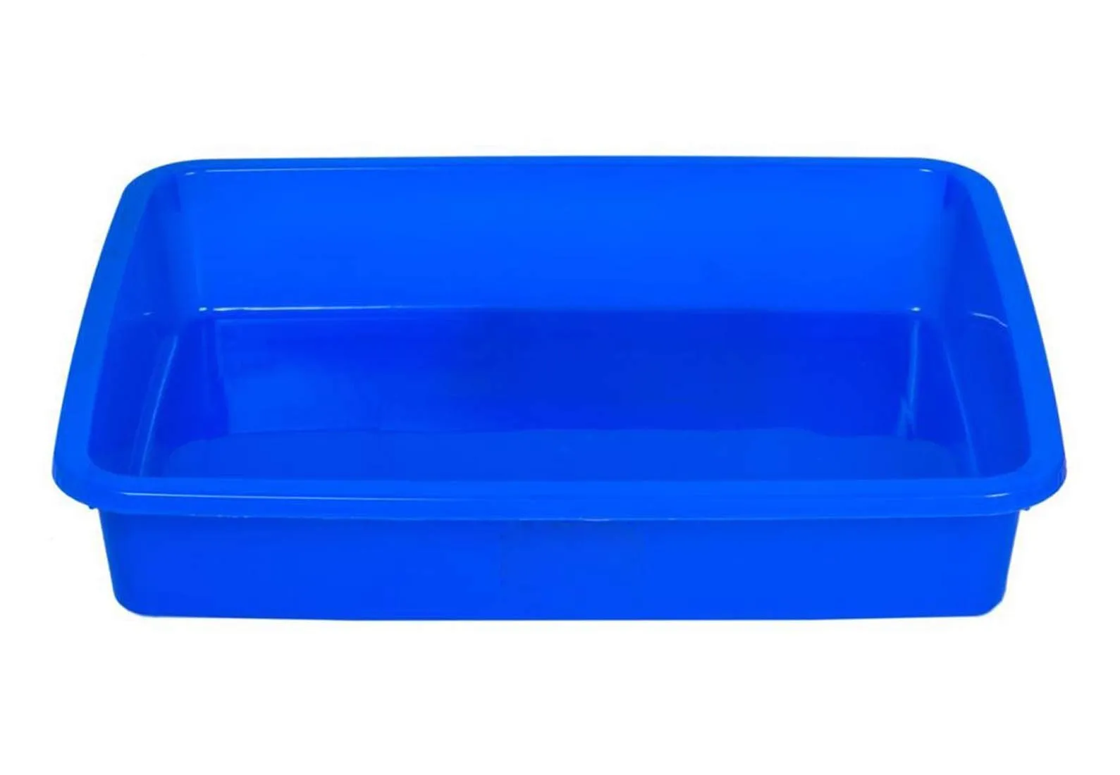 Kuber Industries Plastic 3 Pieces Medium Size Stationary Office Tray, File Tray, Document Tray, Paper Tray A4 Documents/Papers/Letters/Folders Holder Desk Organizer (Blue)-Ctktc42791