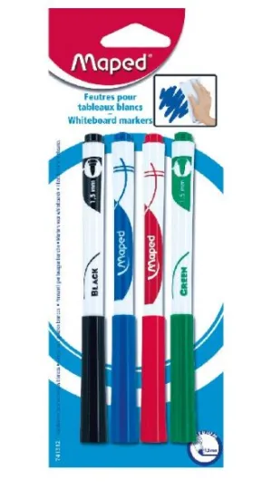 Maped White Board Markers 1x4 Asst Color