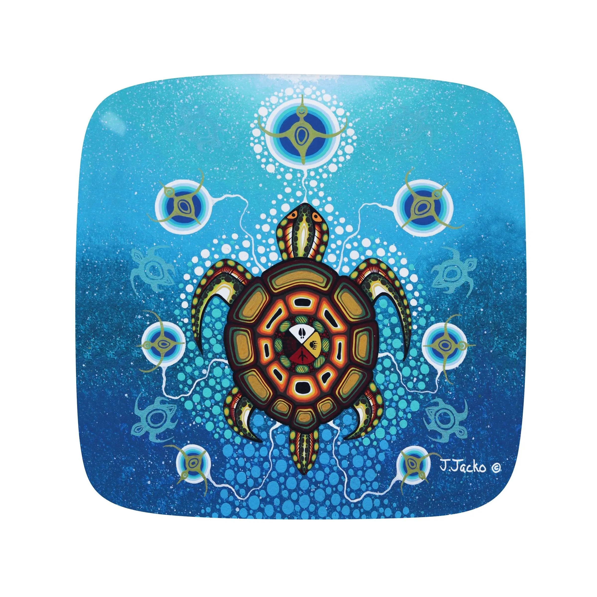 Medicine Turtle Trinket Tray Design by Native Artist James Jacko