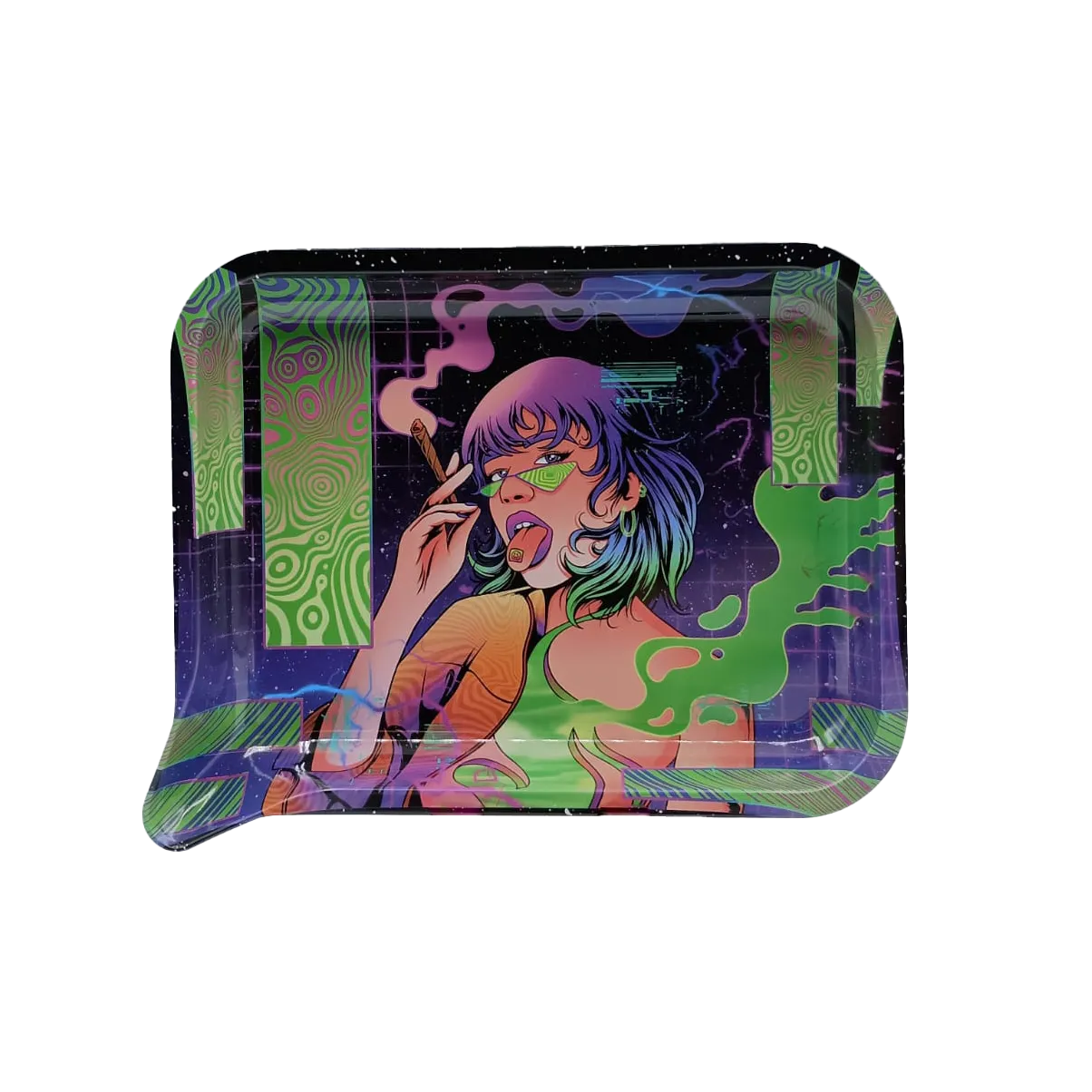 Medium Funnel Rolling Tray With 3D Lids (420 Beauty Lifestyle)