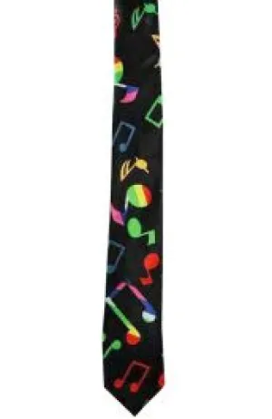 Music Black Neck Tie