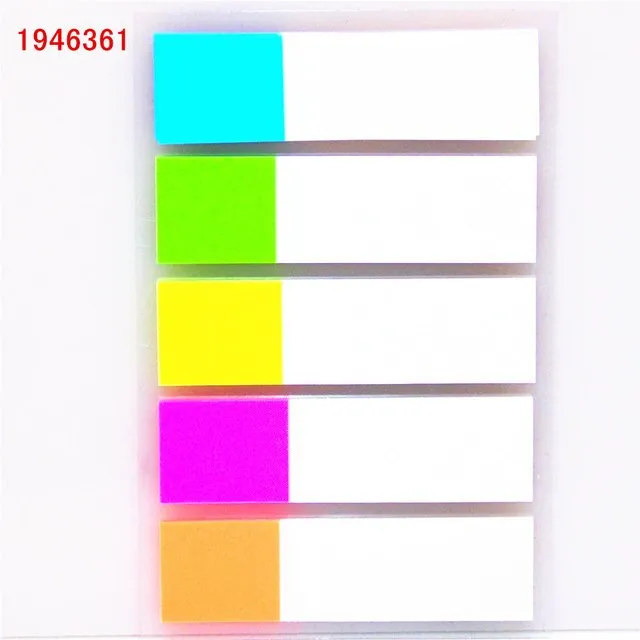 Neon Sticky Notes Office Stationery Supplies - Set of 5