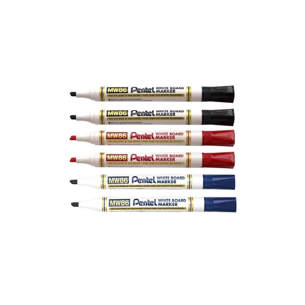 Pentel Marker White Board Chisel Red