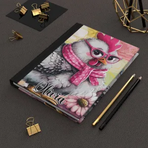 Personalised Hardcover Journal Matte, Chickens, awd-1714