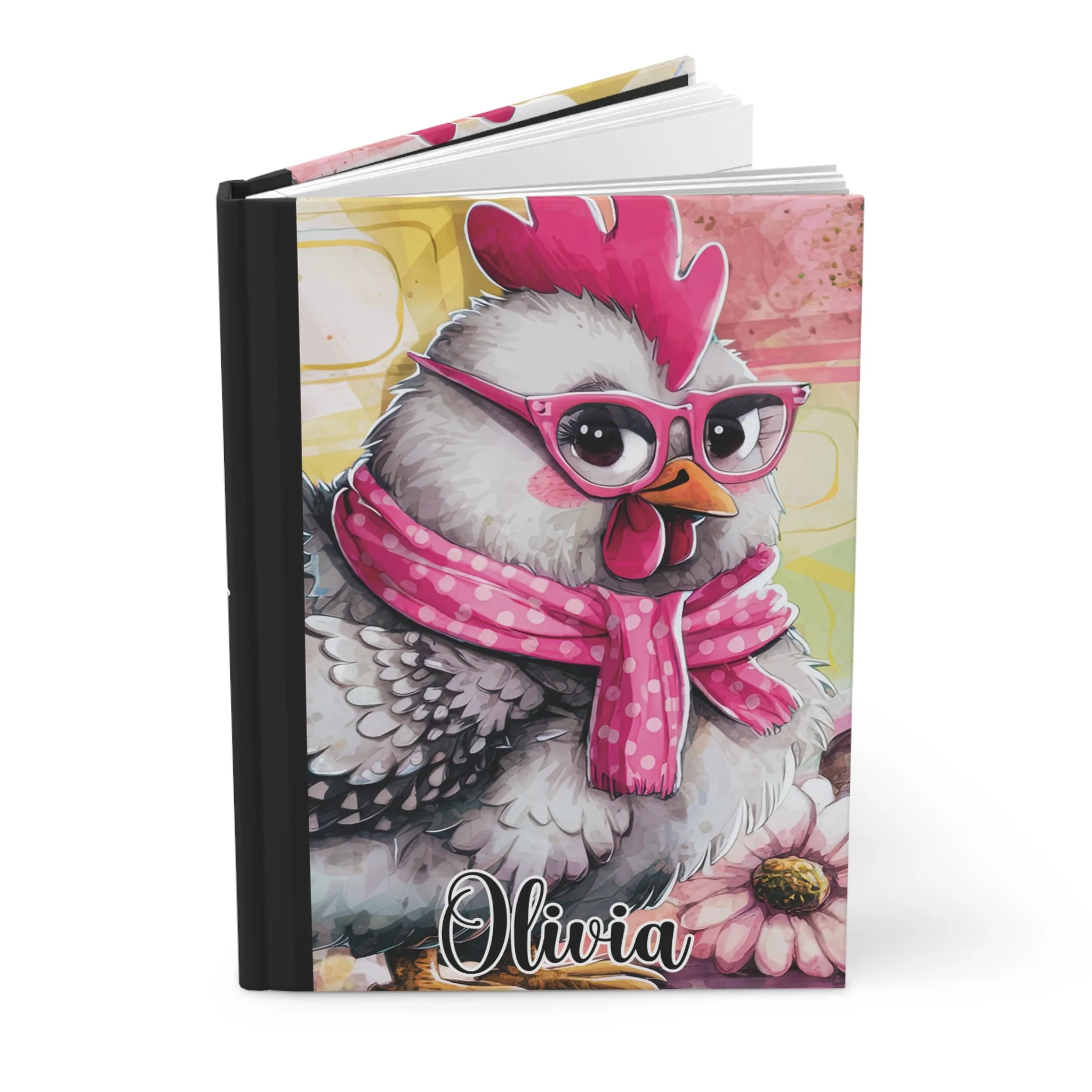 Personalised Hardcover Journal Matte, Chickens, awd-1714