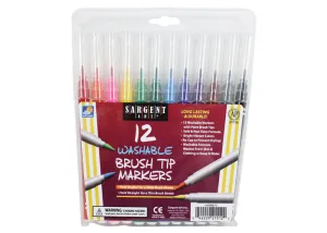 SARGENT 12CT Brush tip Markers