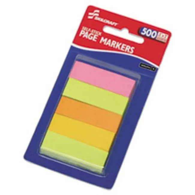 SELF-STICK TABS-PAGE MARKERS, 2", 500CT SHEETS PER PACK (10 PER PACK)