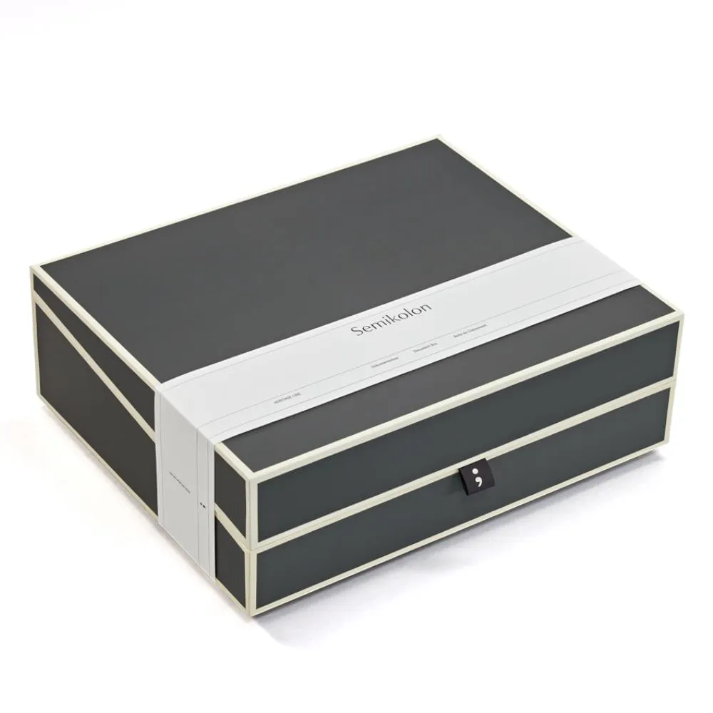 Semikolon Document Storage Box - Lava Stone (Ì)