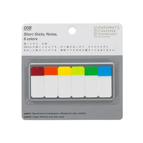 Short Sticky Notes 6 colors (A)