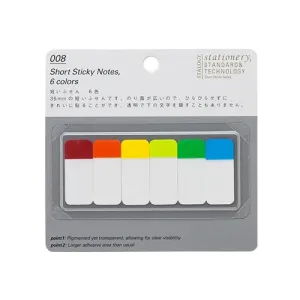 Short Sticky Notes 6 colors (A)